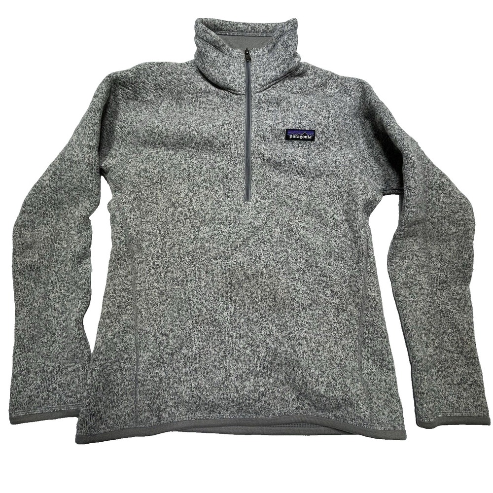 Patagonia Better Sweater Pullover Womens S Gray Fleece 1/4 Zip Pocket Outdoor